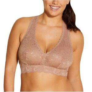 Cosabella Never Say Never Super Curvy Racerback Bralette Sette Tan Brown M